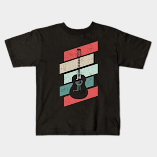 Retro Vintage Classical Guitar Kids T-Shirt